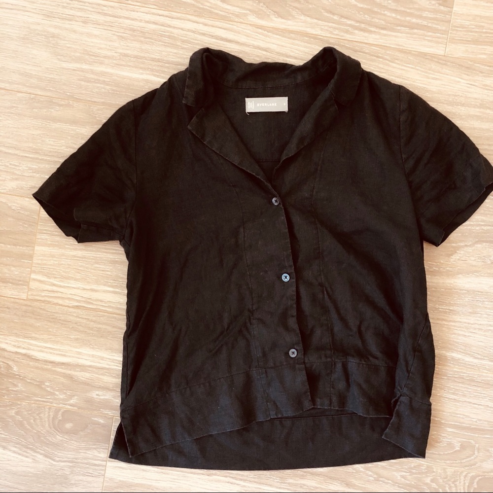 Everlane Linen Short-Sleeve Notch Shirt